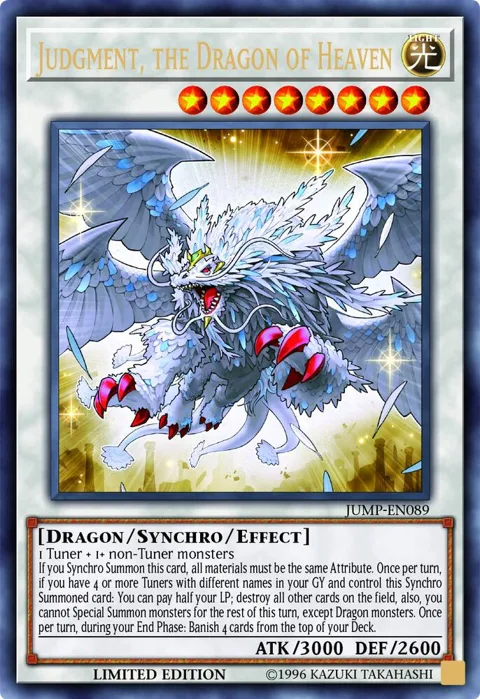 Judgment, the Dragon of Heaven JUMP-EN089 Yu-Gi-Oh card from Shonen Jump Magazine Promos