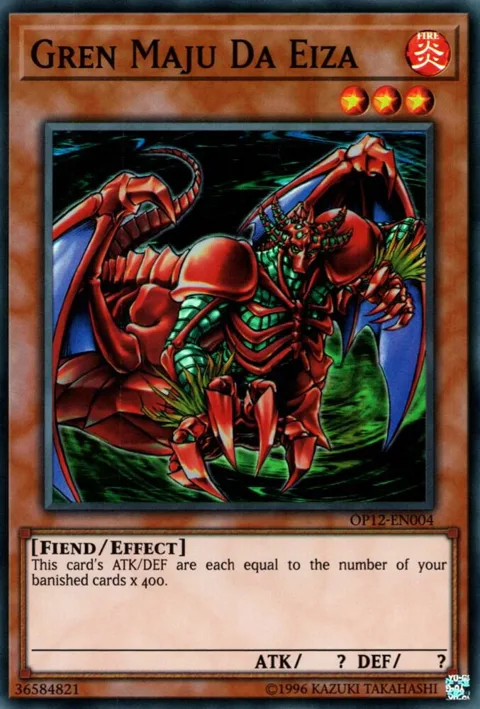 Gren Maju Da Eiza OP12-EN004 Yu-Gi-Oh card from OTS Tournament Pack 12