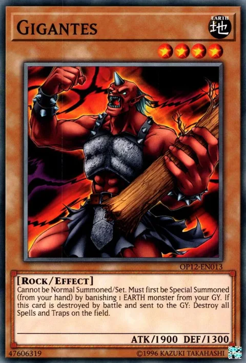Gigantes OP12-EN013 Yu-Gi-Oh card from OTS Tournament Pack 12