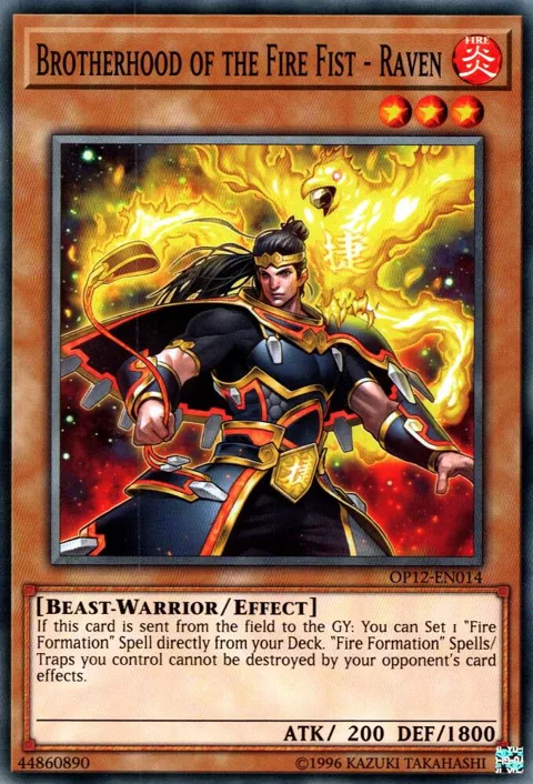 Brotherhood of the Fire Fist - Raven OP12-EN014 Yu-Gi-Oh card from OTS Tournament Pack 12