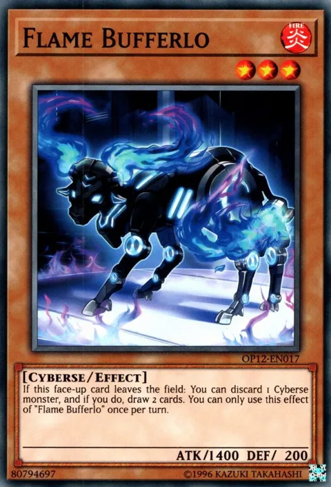 Flame Bufferlo OP12-EN017 Yu-Gi-Oh card from OTS Tournament Pack 12