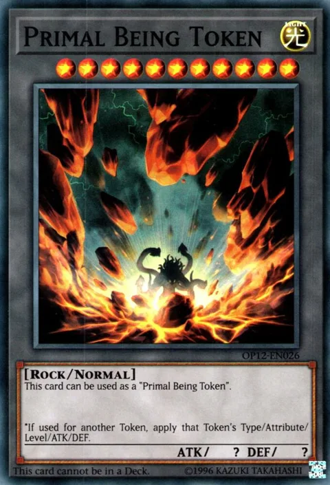 Primal Being Token OP12-EN026 Yu-Gi-Oh card from OTS Tournament Pack 12
