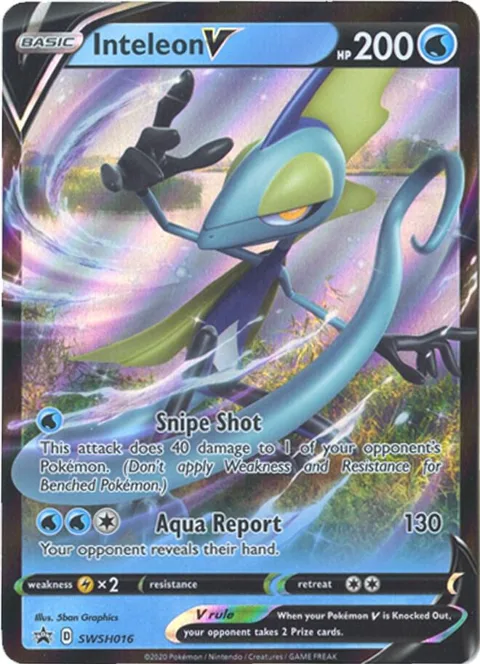 Inteleon V #SWSH016 Holofoil Pokémon card from Sword & Shield Promo Cards