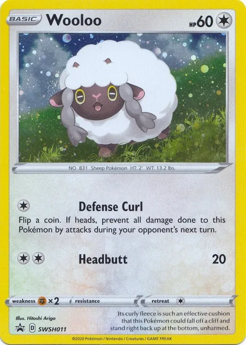 Wooloo #SWSH011 Holofoil Pokémon card from Sword & Shield Promo Cards