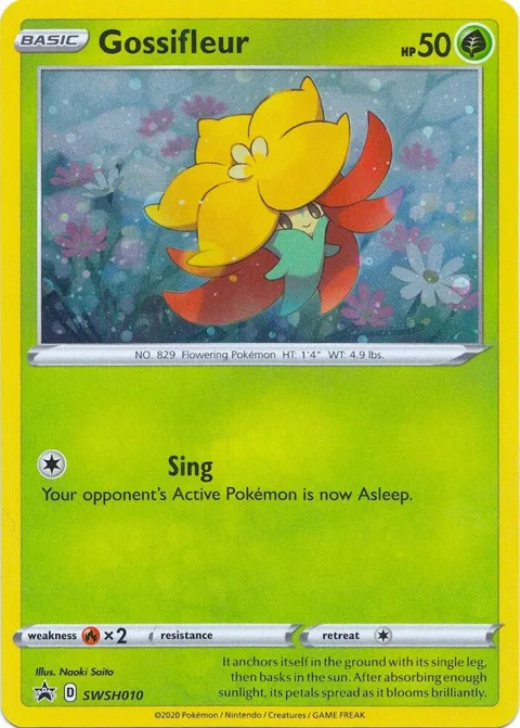 Gossifleur #SWSH010 Holofoil Pokémon card from Sword & Shield Promo Cards