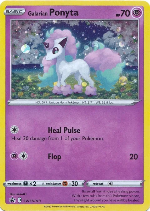 Galarian Ponyta #SWSH013 Holofoil Pokémon card from Sword & Shield Promo Cards