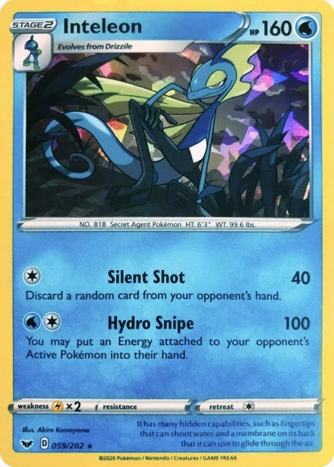 Inteleon - 059/202 Cracked Ice Holo #059/202 Holofoil Pokémon card from Deck Exclusives