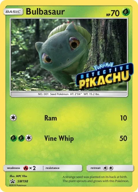 Bulbasaur - SM198 Detective Pikachu Stamped #SM198 Holofoil Pokémon card from SM Promos