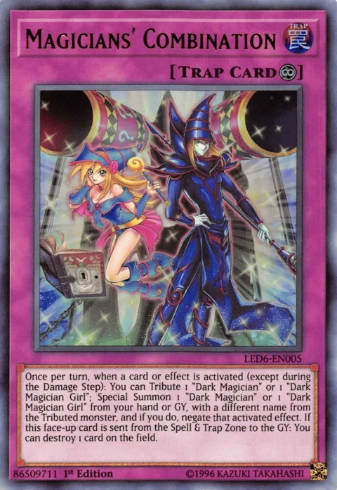 Magicians' Combination LED6-EN005 1st Edition Yu-Gi-Oh card from Legendary Duelists: Magical Hero