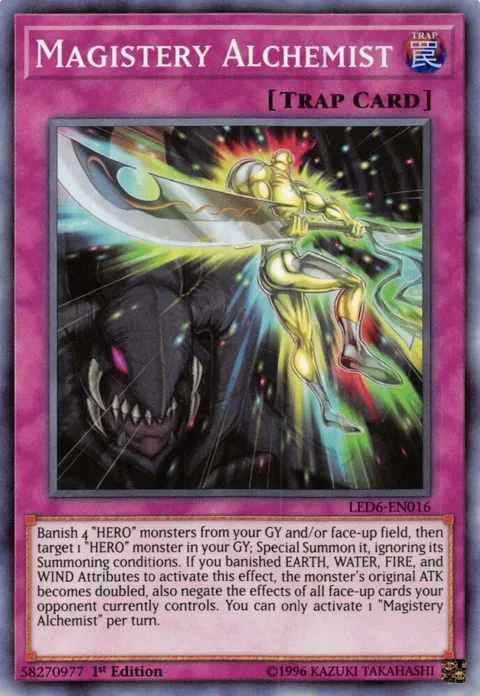 Magistery Alchemist LED6-EN016 1st Edition Yu-Gi-Oh card from Legendary Duelists: Magical Hero