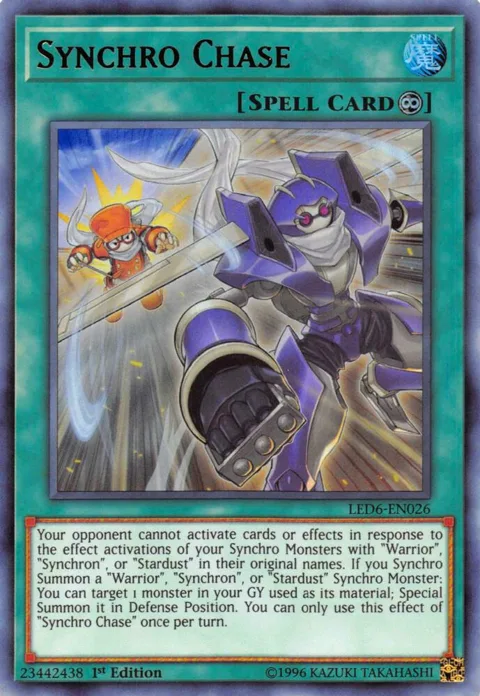 Synchro Chase LED6-EN026 1st Edition Yu-Gi-Oh card from Legendary Duelists: Magical Hero