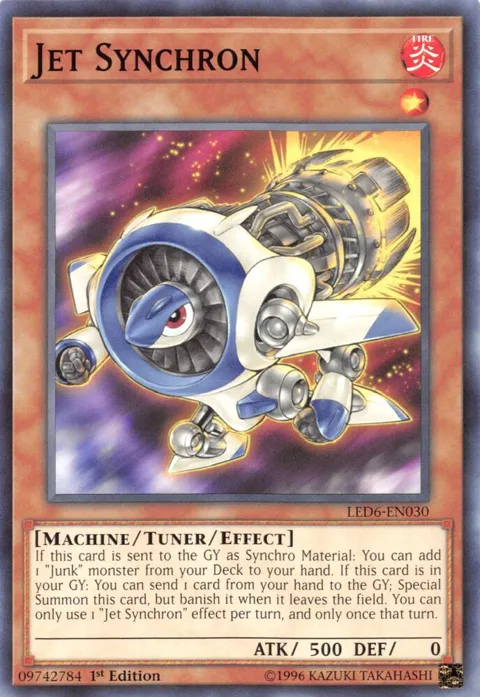 Jet Synchron LED6-EN030 1st Edition Yu-Gi-Oh card from Legendary Duelists: Magical Hero