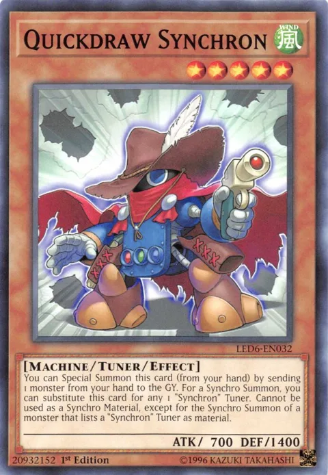 Quickdraw Synchron LED6-EN032 Yu-Gi-Oh card from Legendary Duelists: Magical Hero