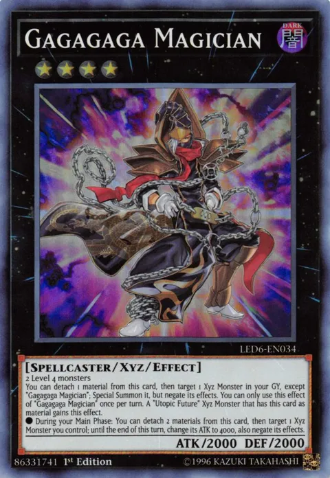 Gagagaga Magician LED6-EN034 1st Edition Yu-Gi-Oh card from Legendary Duelists: Magical Hero