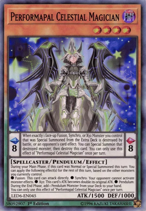 Performapal Celestial Magician LED6-EN045 Unlimited Yu-Gi-Oh card from Legendary Duelists: Magical Hero