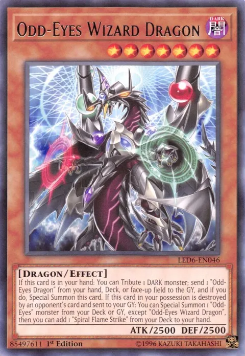 Odd-Eyes Wizard Dragon LED6-EN046 Unlimited Yu-Gi-Oh card from Legendary Duelists: Magical Hero