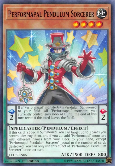 Performapal Pendulum Sorcerer LED6-EN051 Yu-Gi-Oh card from Legendary Duelists: Magical Hero