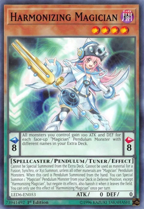 Harmonizing Magician LED6-EN053 1st Edition Yu-Gi-Oh card from Legendary Duelists: Magical Hero