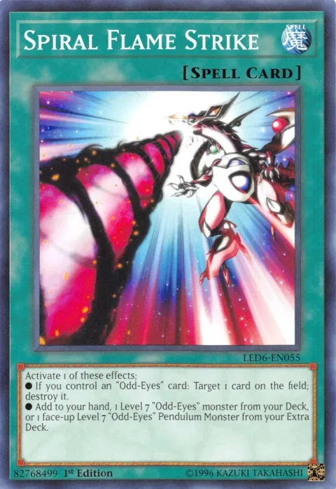 Spiral Flame Strike LED6-EN055 Yu-Gi-Oh card from Legendary Duelists: Magical Hero