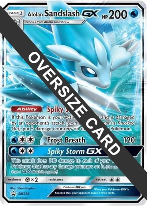 Alolan Sandslash GX #SM236 Holofoil Pokémon card from Jumbo Cards