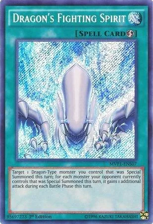 Dragon's Fighting Spirit MVP1-ENS07 Yu-Gi-Oh card from The Dark Side of Dimensions Movie Pack: Secret Edition