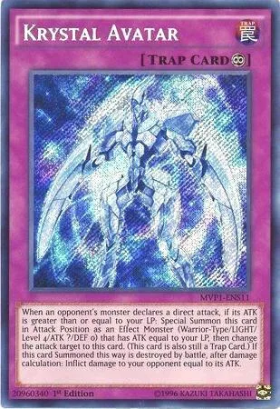 Krystal Avatar MVP1-ENS11 Yu-Gi-Oh card from The Dark Side of Dimensions Movie Pack: Secret Edition