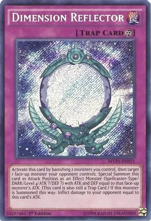 Dimension Reflector MVP1-ENS21 Yu-Gi-Oh card from The Dark Side of Dimensions Movie Pack: Secret Edition