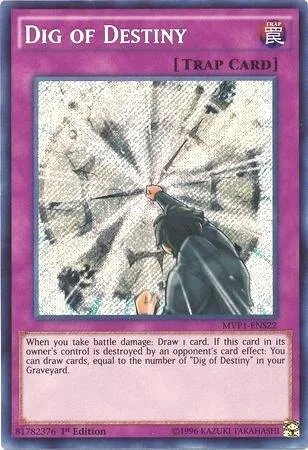Dig of Destiny MVP1-ENS22 Yu-Gi-Oh card from The Dark Side of Dimensions Movie Pack: Secret Edition