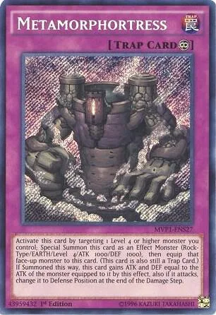 Metamorphortress MVP1-ENS27 Yu-Gi-Oh card from The Dark Side of Dimensions Movie Pack: Secret Edition