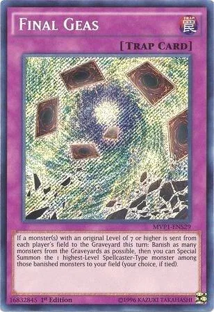 Final Geas MVP1-ENS29 Yu-Gi-Oh card from The Dark Side of Dimensions Movie Pack: Secret Edition