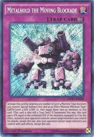 Metalhold the Moving Blockade MVP1-ENS30 Yu-Gi-Oh card from The Dark Side of Dimensions Movie Pack: Secret Edition