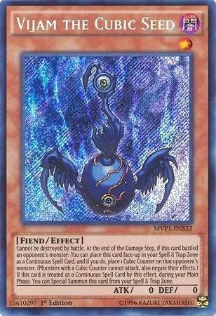 Vijam the Cubic Seed MVP1-ENS32 Yu-Gi-Oh card from The Dark Side of Dimensions Movie Pack: Secret Edition