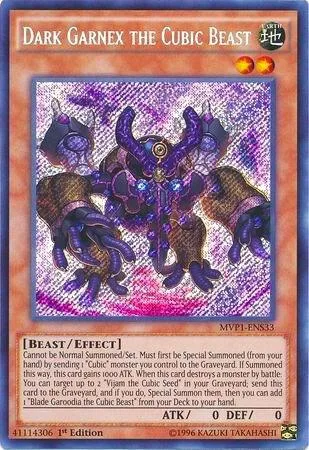 Dark Garnex the Cubic Beast MVP1-ENS33 Yu-Gi-Oh card from The Dark Side of Dimensions Movie Pack: Secret Edition