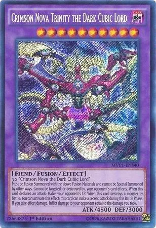 Crimson Nova Trinity the Dark Cubic Lord MVP1-ENS40 Yu-Gi-Oh card from The Dark Side of Dimensions Movie Pack: Secret Edition