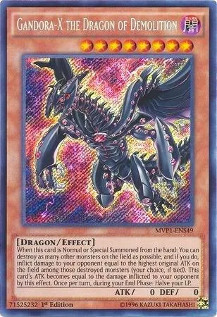 Gandora-X the Dragon of Demolition MVP1-ENS49 Yu-Gi-Oh card from The Dark Side of Dimensions Movie Pack: Secret Edition