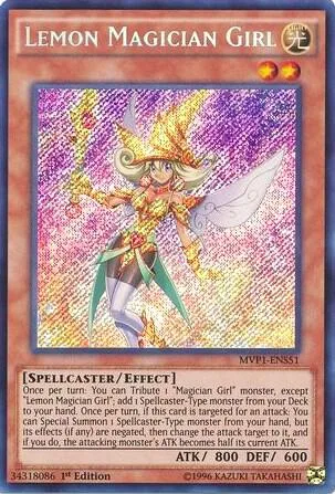 Lemon Magician Girl MVP1-ENS51 Yu-Gi-Oh card from The Dark Side of Dimensions Movie Pack: Secret Edition