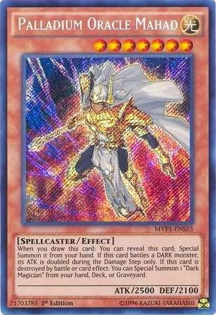 Palladium Oracle Mahad MVP1-ENS53 Yu-Gi-Oh card from The Dark Side of Dimensions Movie Pack: Secret Edition