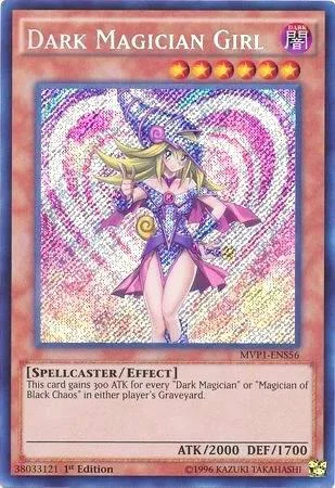 Dark Magician Girl MVP1-ENS56 Yu-Gi-Oh card from The Dark Side of Dimensions Movie Pack: Secret Edition