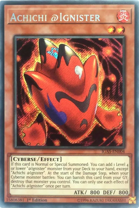 Achichi @Ignister IGAS-EN004 Unlimited Yu-Gi-Oh card from Ignition Assault
