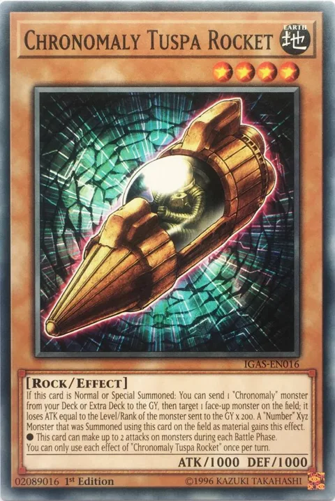 Chronomaly Tuspa Rocket IGAS-EN016 Yu-Gi-Oh card from Ignition Assault