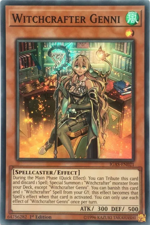 Witchcrafter Genni IGAS-EN021 Unlimited Yu-Gi-Oh card from Ignition Assault
