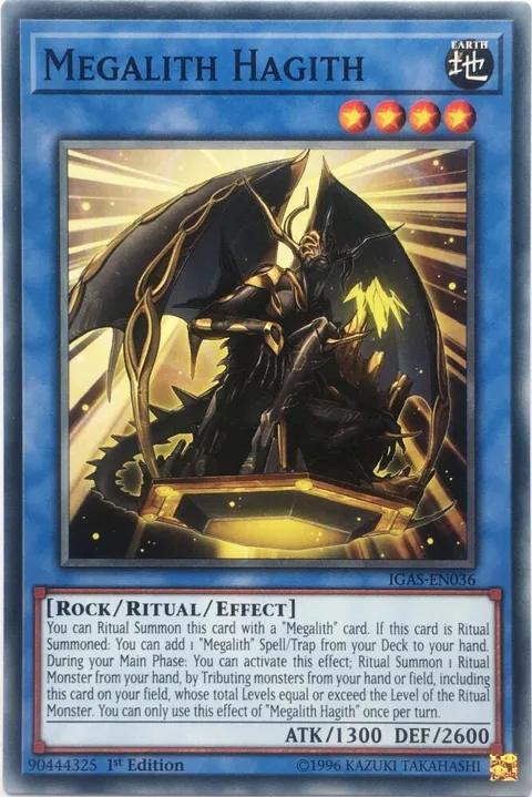 Megalith Hagith IGAS-EN036 Unlimited Yu-Gi-Oh card from Ignition Assault