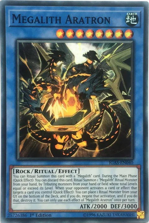 Megalith Aratron IGAS-EN040 Unlimited Yu-Gi-Oh card from Ignition Assault