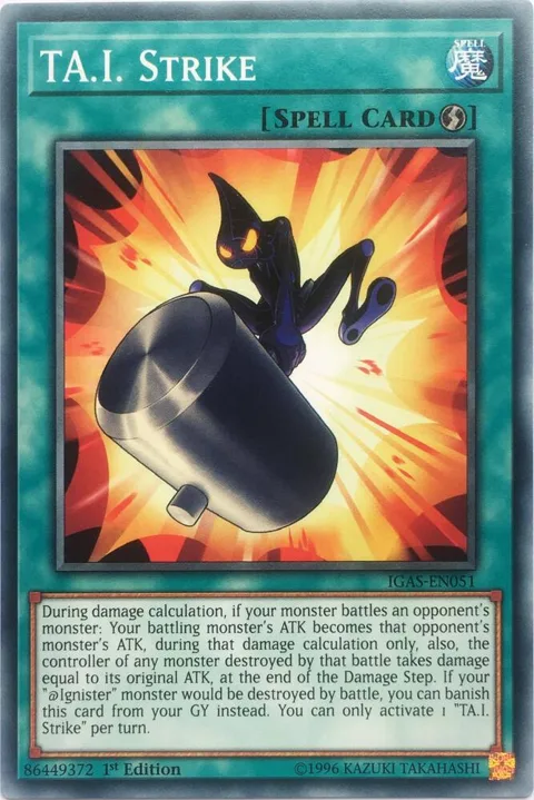 TA.I. Strike IGAS-EN051 1st Edition Yu-Gi-Oh card from Ignition Assault
