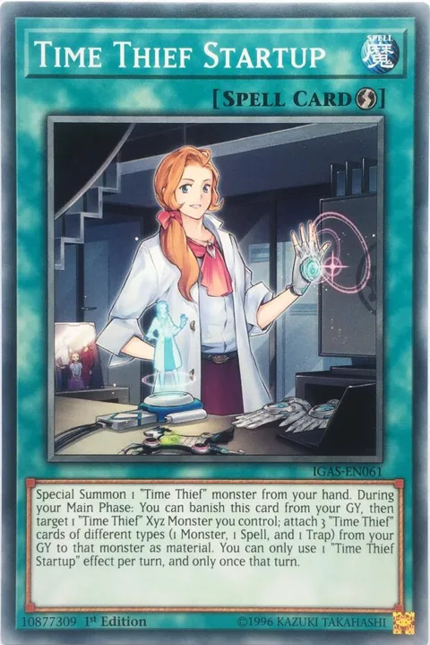 Time Thief Startup IGAS-EN061 Unlimited Yu-Gi-Oh card from Ignition Assault