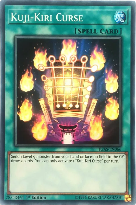 Kuji-Kiri Curse IGAS-EN066 1st Edition Yu-Gi-Oh card from Ignition Assault