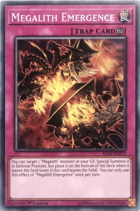 Megalith Emergence IGAS-EN072 Unlimited Yu-Gi-Oh card from Ignition Assault