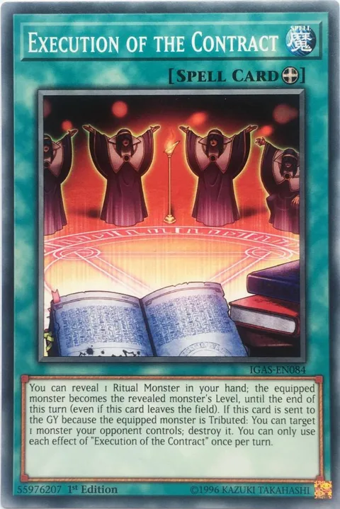 Execution of the Contract IGAS-EN084 1st Edition Yu-Gi-Oh card from Ignition Assault