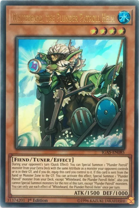 Whitebeard, the Plunder Patroll Helm IGAS-EN085 Unlimited Yu-Gi-Oh card from Ignition Assault