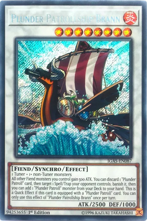 Plunder Patrollship Brann IGAS-EN087 1st Edition Yu-Gi-Oh card from Ignition Assault